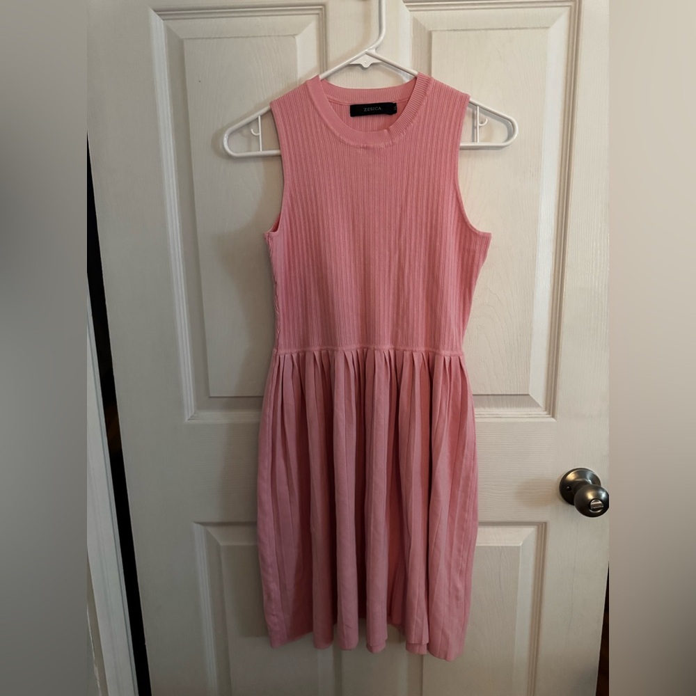 Ribbed Pink Dress